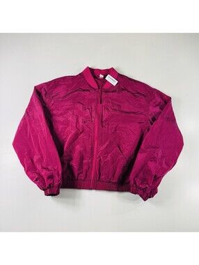 Old Navy Windbreaker Jacket Pink Full Zip Quick Dry Womens Size Medium Brand New